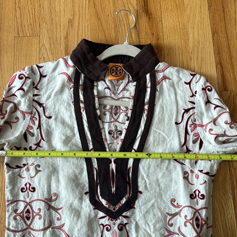 Tory Burch Embroidered Tunic - Black and Pink - Picture 7 of 8